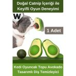 #Kedioyuncağı Özel Üretim Catnip Kedi Oyuncak Topu Avokado Tasarımlı Diş Temizleyici Stres Azaltıcı Doğal Kedi Nanesi İç