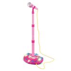 KeDun Kedoung Çocuk Karaoke Makinesi, Işıklı, Ayarlanabilir Standlı Mikrofon, Kızlar, Erkek Çocuklar için Şarkı Söyleyen Karaoke Makinesi (Pembe)
