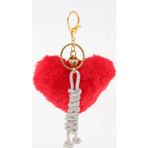 Keeba Anahtarlık Çanta Charm. Ayna Süsü. Çanta Aksesuarı. Anahtarlık Peluş Kalp Örme Ip Çanta Charmı