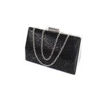 KEEBA Taşlı siyah abiye çanta. Clutch siyah taşlı gece çantası. Abiye çanta siyah. Siyah abiye çantası.
