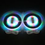 KEEDA LED İçecek Bardak Altlığı, Şarj Edilebilir Işıklı Akrilik Bardak Altlığı Bar Kokteyl Bira İçecekleri, Parti, Düğün, Bar Kulübü için Şişe Bardağı Işıklı Mat (Yuvarlak 2'li Paket)