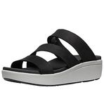 Keen Ellecity Slide Açık Burunlu Slip On Rahat Platform Dolgu Siyah Kadın Sandalet