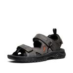 KEEN Erkek Targhee 3 Açık Burun Sandalet, Gri siyah, 40 EU
