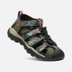 Keen Newport Neo H2 Unisex Çocuk Sandalet Suya Dayanıklı Koyu Yeşil Kumaş Bağcıklı