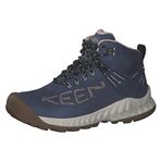 KEEN Nxis Evo Mid Waterproof kadın yürüyüş çizmesi, Vintage Indigo Harbor Grey, 37 EU