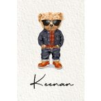 Keenan: Cahier personnalisé avec prénom Keenan | Cadeau d'anniversaire pour enfant, garçon, homme, copain ... | Nounours | 110 pages lignée, Petit Format 6x9 pouces (15,24 x 22,86 cm)