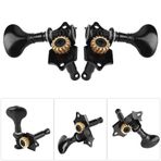 Keenso 4 Telli Gitar Akort Mandalları Makine Kafaları, Balık Kuyruğu Tasarımı, 1:15 Dişlilerle Dayanıklı, Ukulele Bakımı Için Hafif, Metal, Siyah, 4'lü Paket (BLACK)