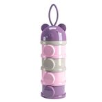 Keenso Bebek Maması Dispenseri, Seyahat Maması Kabı Için İstiflenebilir Formül Dispenseri (PURPLE)