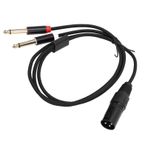 Keenso Çift 6.35mm TS Erkek - XLR 3 Pin Erkek Kablo, Ayırıcı Kablo, Üstün Ses, Geniş Uyumluluk, Mikrofonlarla Kolay Bağlantı, Mikser, Amplifikatör, Hoparlör Sistemi Için