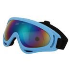 Keenso Kayak, Tırmanma Ve Bisiklete Binme Için Yumuşak Sünger Yastıklı Ve Havalandırmalı Optik Tasarımlı Rüzgar Geçirmez Kayak Gözlükleri (Açık mavi renkli çerçeve filmi)