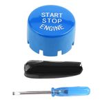 Keenso Otomatik Tek Tıkla Çalıştırma Düğmesi, Otomatik Motor Çalıştırma / Durdurma Düğmesi Kapağı F30 3 Serisi F-Şasi için Başlatma ve Durdurma ile G / F Plaka Tabanı Tüm Modeller G-Şasi Serisi 2018 (Mavi)