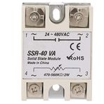 Keenso SSR-40VA yük gerilimi 24-480 V AC 40A anma akımı direnç regülatörü yarı iletken röle endüstriyel otomasyon prosesleri için SSR modülü