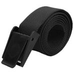 Keenso Voluxe 150 cm Dalış Ağırlıkları Kemeri, Ayarlanabilir Dalış Kemeri Naylon Dokuma Bel Kemeri Plastik Tokalı Aksesuar 4 Chioces ile serbest dalış ve zıpkın balıkçılığı için (Siyah)