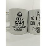 Keep Calm Programmer Kupa - Yazılımcı Komik Seramik Bardak Teknoloji Hediyesi 325ml