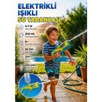 Keep It Up Işıklı Su Tabancası Şarjlı Otomatik Atış Yapan 5-7 Metre Menzilli 200 Ml. Depolu 25 Cm. Uzunlukta Mavi - 6+ Yaş