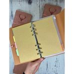 Keep On Going Binderli Deri Kapak Depolama Dosyalı Pembe Renk Özel Tasarım Ajanda/notebook/klasörlü Defter