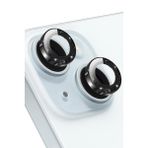 KeepHone Apple iPhone 15 ve iPhone 15 Plus ile Uyumlu Kamera Koruma, Parlak Simli Gömülü Taşlı Lens Koruyucu Cam, Mavi