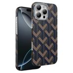 KeepHone Apple iPhone 16 Pro Max ile Uyumlu Kevlar Karbon Kılıf, Prague Desenli, MagSafe Kapak, Lacivert