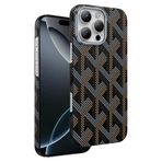 KeepHone Apple iPhone 16 Pro Max ile Uyumlu Kevlar Karbon Kılıf, Prague Desenli, MagSafe Kapak, Siyah