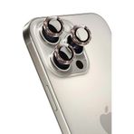KeepHone Apple iPhone 16 Pro ve iPhone 16 Pro Max ile Uyumlu Kamera Koruma, Parlak Simli Gömülü Taşlı Lens Koruyucu Cam, Çöl Gold