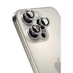 KeepHone Apple iPhone 16 Pro ve iPhone 16 Pro Max ile Uyumlu Kamera Koruma, Parlak Simli Gömülü Taşlı Lens Koruyucu Cam, Gri