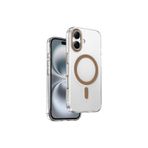 KeepHone Apple iPhone 16 Uyumlu AF Kaplamalı HD Şeffaf MagSafe Kılıf, Metalik Gold, Aurora