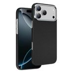 KeepHone Apple iPhone 17 Pro ile Uyumlu Kılıf, Karbon Fiber Kevlar, Desenli, MagSafe Uyumlu, Siyah