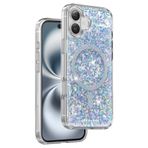 KeepHone iPhone 16 Plus Uyumlu Parıltılı Kılıf, MagSafe, Glitter, Mavi