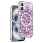KeepHone iPhone 16 Plus Uyumlu Parıltılı Kılıf, MagSafe, Glitter, Mor