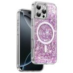 KeepHone iPhone 16 Pro Max Uyumlu Kılıf, MagSafe, Glitter, Mor