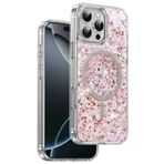 KeepHone iPhone 16 Pro Uyumlu Kılıf, Işıltılı Glitter, MagSafe, Pembe