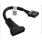 Keepro 19 Pin USB 3.0 Erkek 9 Pin USB 2.0 Dişi Dönüştürücü Çevirici Kablo - Siyah