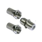 KEEPRO 2 ADET F CONNECTOR 1 ADET F ARA 18MM ANTEN KABLOSU