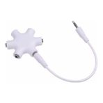 Keepro 5 Li Kulaklık Çoklayıcı Splitter 5 Port 3.5mm Çoklayıcı Kablo - Beyaz