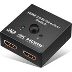keepro HDMI 2.0 çift yönlü anahtar 1x2 veya 2x1 AB switcher - Siyah