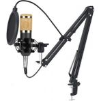 Keepro Kondenser Mikrofon 3.5mm Jak Girişli Kondenser Mikrofon 6 Parça Set - 1 - Siyah
