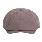 KeepSa Pamuk Flat Cap Erkek Sürgülü Şapka Tek Renkli Gatsby Ivy Barett Newsboy 8 Panel Günlük Şapka 57-59 cm, #A77-kahverengi, 57-59