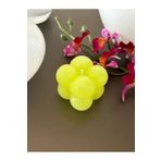 KeerS Küçük Bubble Candle Mum Kokulu Renkli Dekoratif Mum El Yapımı%100 Doğal Mum SARI 2 X 3