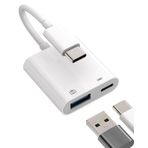 Kefiany Adaptör USB C - USB 3.0 priz aksesuarı (2'si 1 arada) Tip C şarj fişi OTG aksesuar şarj adaptörü fiş Thunderbolt jak hızlı şarj cihazı Samsung Tab Lite MacBook tp ile uyumlu