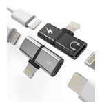 Kefiany iPhone (2 paket) için Kulaklık Adaptörü Apple Splitter Ses ve Şarj Cihazı Çift Yıldırım Kulaklık 2'si 1 Arada Dongle Jak Kulaklık Kablosu Telefon 13 12 11 Pro Max XS SE 7 X 8plus ile Uyumlu
