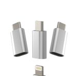 Kefiany Lightning Somun USB C Erkek Şarj Kablosu Jak Adaptör (3'lü Paket) Şarj Cihazı Aksesuar Güç Kaynağı Seti iPhone Charger Kablosu Tip C Fişi Samsung Google Pixel Huawei Xiaomi Ipad tp ile Uyumlu