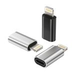 Kefiany Lightning USB C Adaptör (3'lü paket) Tip C Anne to Lightning Erkek Jak Şarj Kablosu Fiş Kablo Seti Şarj Cihazı Aksesuar iPhone 14 13 12 11 Pro Max Mini 7 8 Plus X Xs Xr Se iPad için