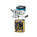 KEFO GOLD Elektrikli Nargile Köz (kömür) Yakma Makinası / Ocağı + 1kg Nargile Kömürü