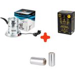 Kefo Patentli Galvaniz Elektrikli Ocak 600W + 1 kg Kefo Gold Nargile Kömürü + Rulo Folyo