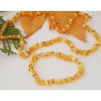 Kehribar Sarayı Damla Kehribar Limon Rengi Yetişkin Kadın Kolye-Bileklik Set Barok