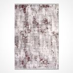 Keira Gri Soyut Modern Geometrik Etnik Eskitme Desenli Boho Makinada Yıkanabilir Hafif Hav Toz Vermez Leke Tutmaz Kaymaz Taban Dijital Makine Baskı Halı Oturma Odası Salon Yolluk Koridor Mutfak Halısı