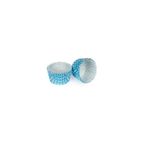 Kek Kalıbı Pet Kapsül 52*45 Mm Kağıt Cupcake Kağıdı - 100 Adet Puantiyeli Mavi