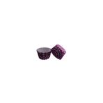 Kek Kalıbı Pet Kapsül 52X45 MM Kağıt Cupcake Kağıdı - 100 Adet Puantiyeli Mor