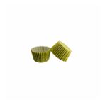 Kek Kalıbı Pet Kapsül 52X45 MM Kağıt Cupcake Kağıdı - 100 Adet Puantiyeli Sarı