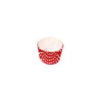 Kek Kalıbı Pet Kapsül 65*38 Mm Kağıt Cupcake Kağıdı - 100 Adet Puantiyeli Kırmızı